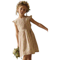 Dpam Παιδικό Φόρεμα Floral Μπεζ Γκρι PREFLOETTE