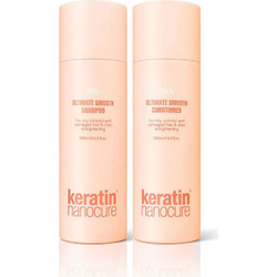 Keratin Nanocure Ultimate Smooth Σετ Περιποίησης Μαλλιών Σαμπουάν 500ml + Conditioner 500ml