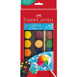 Faber-Castell Σετ Νερομπογιές με Πινέλο 21 Χρώματα 125027
