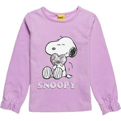Alouette Snoopy Παιδικό T-Shirt Μακρυμάνικο Λιλά 00321182