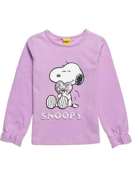 Alouette Snoopy Παιδικό T-Shirt Μακρυμάνικο Λιλά 00321182