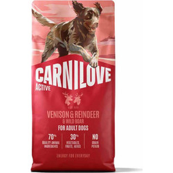 Carnilove Active Adult Grain Free with Reindeer, Venison & Wild Boar 4kg