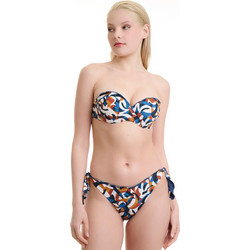 ERKA MARE Bikini Set Strapless Εκρού Μπλε 26151