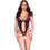 Chilirose Sexy Κορμάκι String Αυτοκινήτου See Through με Δαντέλα Κόκκινο CR4889