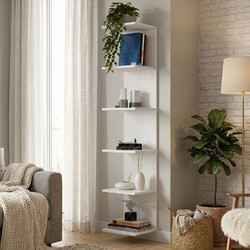 Megapap Silver Γωνιακή Βιβλιοθήκη 34.6x31.5x180cm GP028-0162,1