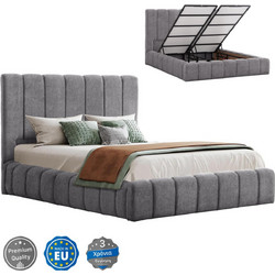 HomeMarkt Remo Κρεβάτι Υπέρδιπλο Υφασμάτινο με Αποθηκευτικό Χώρο & Μηχανισμό Ανύψωσης 160x200cm HM719.22