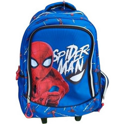 Gim Spiderman Σχολική Τσάντα Τρόλεϊ Δημοτικού Μπλε 337-11074