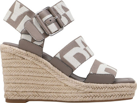 DKNY Καλοκαιρινές Γυναικείες Πλατφόρμες Ψηλές Γκρι K2633359-D6W
