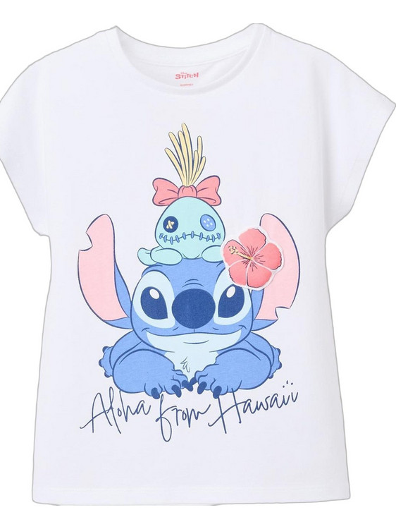 Zippy Lilo & Stitch Παιδικό T-Shirt Κοντομάνικο Λευκό Γαλάζιο 31078152041