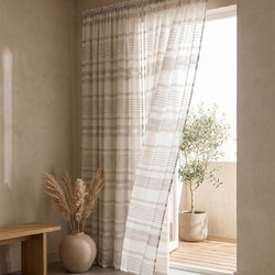 Premier Κουρτίνα Παραθύρου με Τρέσα 140x270 Aria 20.00.12365 Brown