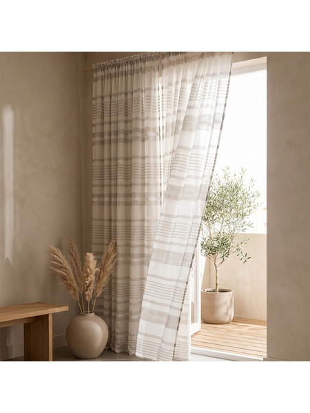 Premier Κουρτίνα Παραθύρου με Τρέσα 140x270 Aria 20.00.12365 Brown