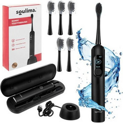 Soulima 26851 Black Ηλεκτρική Οδοντόβουρτσα με Χρονομετρητή & Θήκη Ταξιδίου