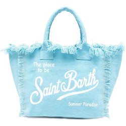 Mc2 Saint Barth Vanity Υφασμάτινη Τσάντα Θαλάσσης Ώμου Γαλάζια VANI001-00165L