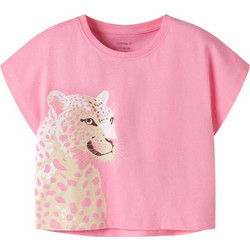 Name It Tiger Παιδικό Crop Top Κοντομάνικο Ροζ 13215793