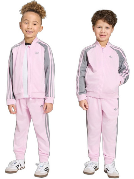 Adidas Παιδικό Σετ Φόρμας Ροζ HZ6614