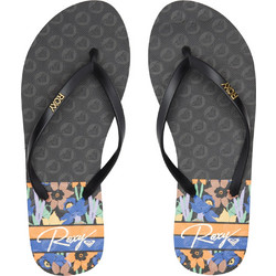 Roxy Viva Printed Γυναικείες Σαγιονάρες Αντιολισθητικές Μαύρες ARJL10095-BK5