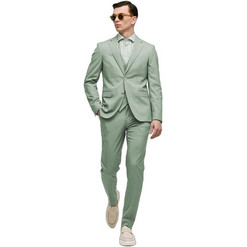 Sogo Casual Ανδρικό Κοστούμι Καλοκαιρινό με Στενή Εφαρμογή & Γιλέκο Πράσινο Mint 25032-701-278
