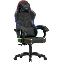 Huzaro Force 2.7 Καρέκλα Gaming Δερματίνης με RGB Μαύρη