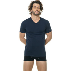 Sergio Tacchini Κοντομάνικο Ανδρικό Φανελάκι Βαμβακερό Navy Μπλε TV550-330