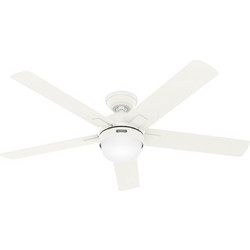 Hunter Zeal 51779 Ανεμιστήρας Οροφής 132cm 45W με Φως & Τηλεχειριστήριο Λευκός