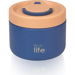Ecolife Δοχείο Φαγητού Θερμός Inox 650ml Μπλε