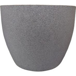 Japi Traditional Γλάστρα Στρογγυλή Πλαστική Ανθρακί 42x34cm JVUR42