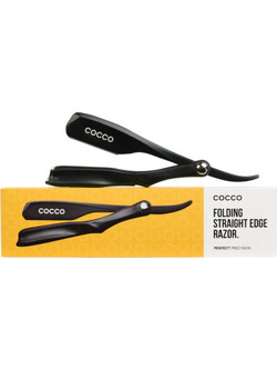 Cocco Folding Straight Edge Razor T11 Matte Black Φαλτσέτα Ξυρίσματος