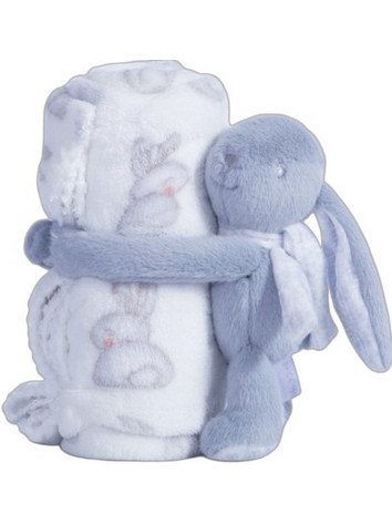 Nef-Nef Bunny Boo Κουβέρτα Αγκαλιάς Fleece 75x100 Γκρι