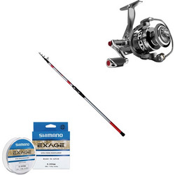 Carson Oceania Σετ Καλάμι Ψαρέματος για Surf Casting Τηλεσκοπικό 4m με Μηχανισμό 80-150gr