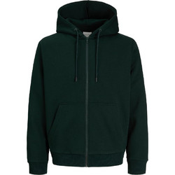 Jack & Jones Ανδρική Ζακέτα Φούτερ με Κουκούλα και Φερμουάρ Χακί 12249342