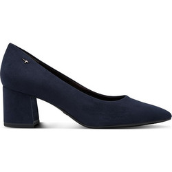 Tamaris Γόβες Suede με Χοντρό Χαμηλό Τακούνι Navy Μπλε 1-22413-47-805