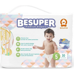 Besuper Premium Baby Πάνες No5 12+kg 30τμχ