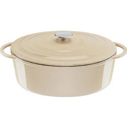 Tefal Πυρίμαχη Μαντεμένια Γάστρα Οβάλ με Καπάκι 34cm 7.2lt E25906
