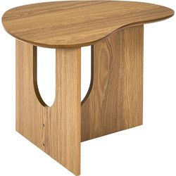 Home Deco Βοηθητικό Τραπεζάκι Σαλονιού Οβάλ Ξύλινο Μ60xΠ48xΥ42cm HD0436