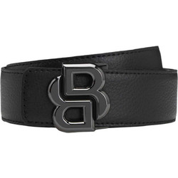 Hugo Boss BIcon-Gr-StSr35 Ανδρική Ζώνη Δερμάτινη Μαύρη
