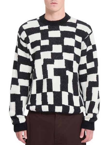 Volcom Ανδρικό Πουλόβερ Λευκό Μαύρο A0732609-BLK