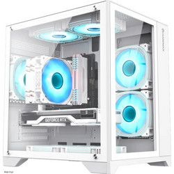 Gamemax Infinity Mini White Gaming Mini Tower Κουτί Υπολογιστή RGB με Πλαϊνό Παράθυρο
