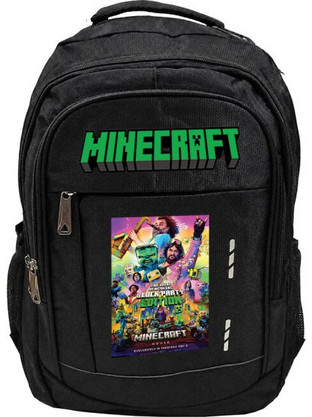 Takeposition Minecraft Σχολική Τσάντα Πλάτης Δημοτικού Μαύρη 978-4551