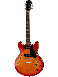 Sire Larry Carlton H7V Ηλεκτρική Κιθάρα Semi-Hollow με Μαγνήτες SS & Ταστιέρα Ebony Cherry Sunburst