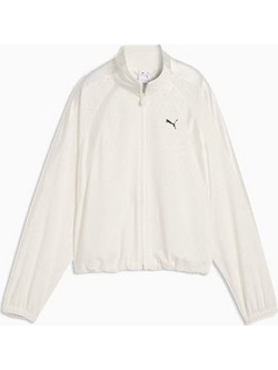 Puma Lace Pack T7 Relaxed Track Γυναικεία Ζακέτα Φούτερ Μακριά με Φερμουάρ Λευκή 638735-87