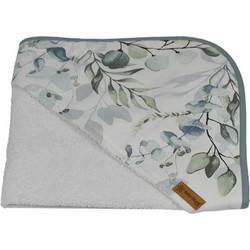Bebe Stars Nature Βρεφικό Μπουρνούζι Κάπα Λευκό Πράσινο Mint 75x80cm