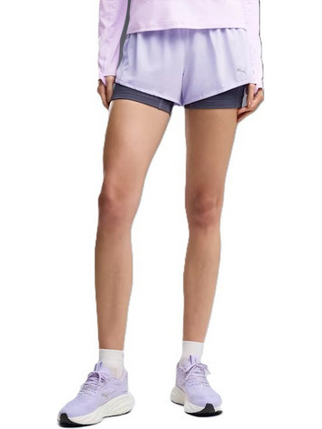 Puma Run Velocity 2in1 Αθλητικό Γυναικείο Σορτς Running Λιλά 526588-98