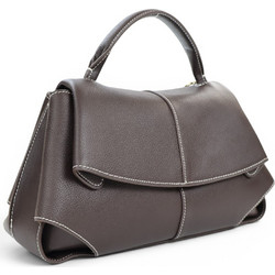 Passaggio Leather Γυναικείο Τσαντάκι Χειρός Δερμάτινο Σοκολατί 5028-KR-02