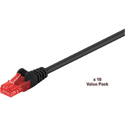 Microconnect U/UTP Cat.6 Καλώδιο Δικτύου Ethernet 10m Black 10τμχ V-UTP603SVP