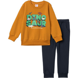 Funky DinoSaur Παιδικό Σετ Φόρμας Πορτοκαλί Μαύρο 227-317111-2