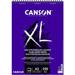 Canson XL Fluid Μπλοκ Σχεδίου A3 Mixed Media 250gr/m² 30 Φύλλα