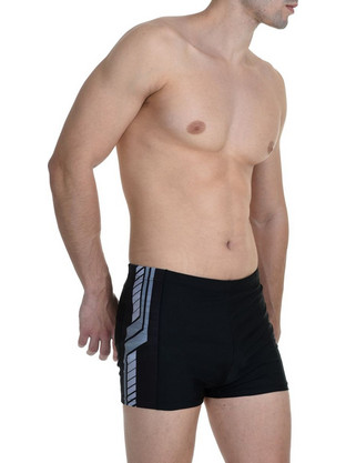 Lord Αθλητικό Ανδρικό Μαγιό Boxer με Σχέδια Μαύρο 14017