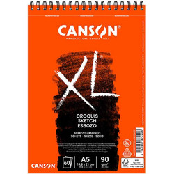 Canson XL Sketch Μπλοκ Σχεδίου A5 90gr/m² 60 Κρεμ Φύλλα