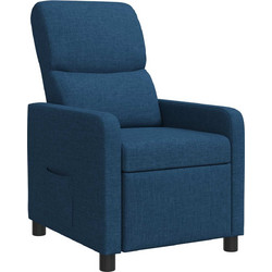 vidaXL Πολυθρόνα Relax Ανακλινόμενη Ξύλινη Μπλε 42034825