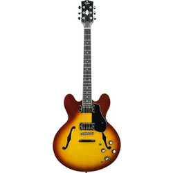 Prodipe HB85 Ηλεκτρική Κιθάρα Hollow με Μαγνήτες HH 2-Tone Sunburst
